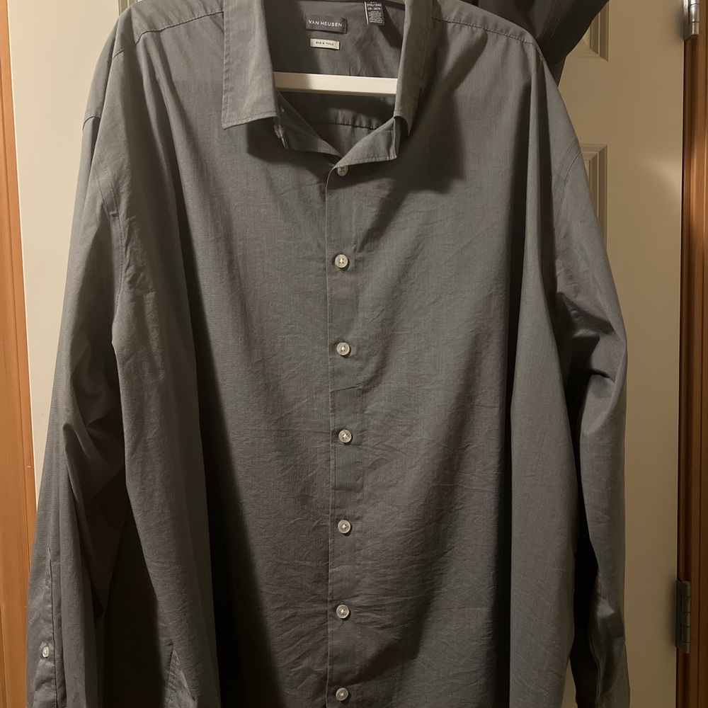 Van Heusen Dark Gray Dress Shirt